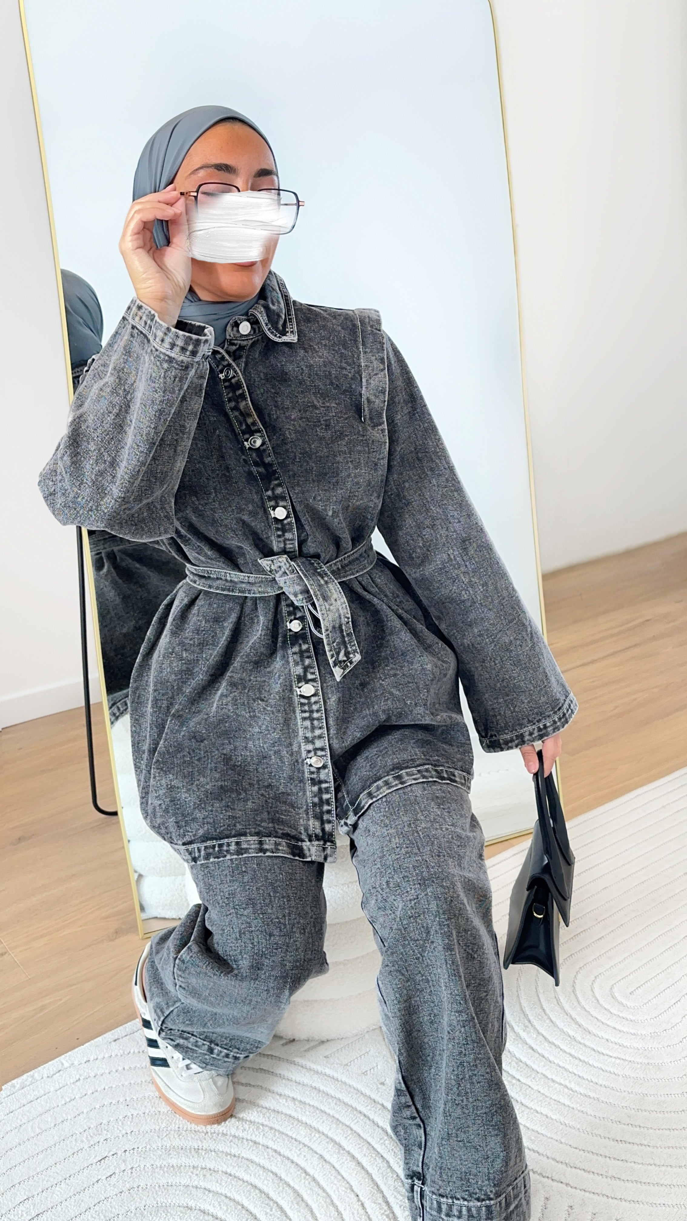 ENSEMBLE EN JEAN • GRIS