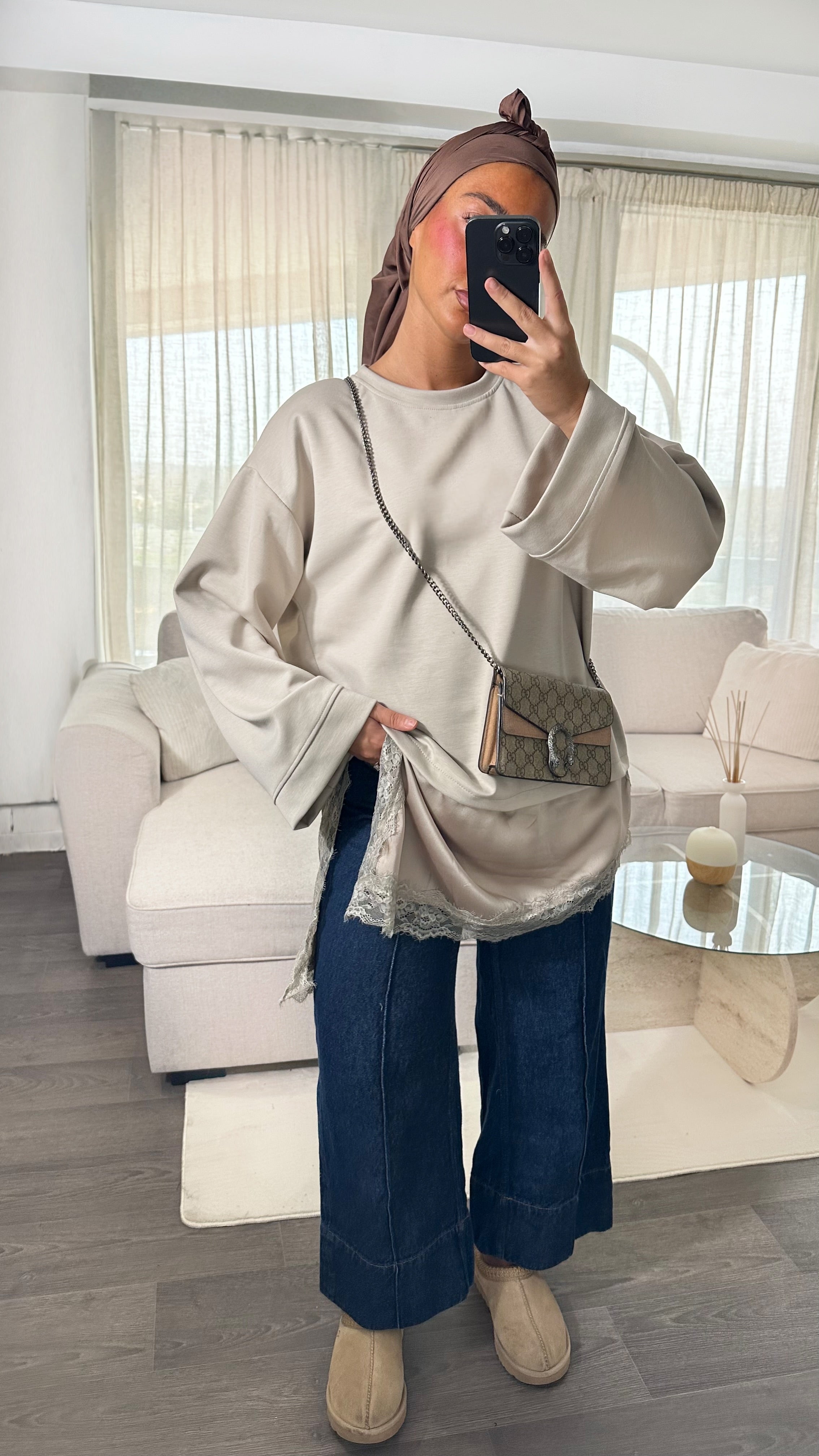 TOP DENTELLE • BEIGE