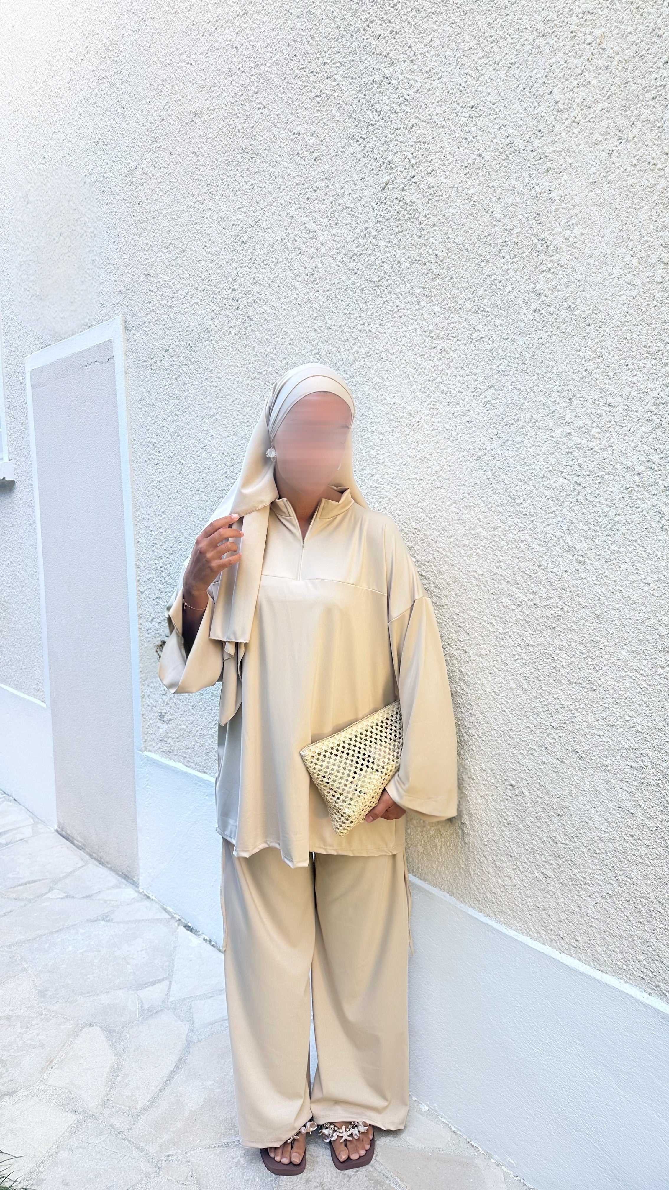 BURKINI À ZIP • BEIGE