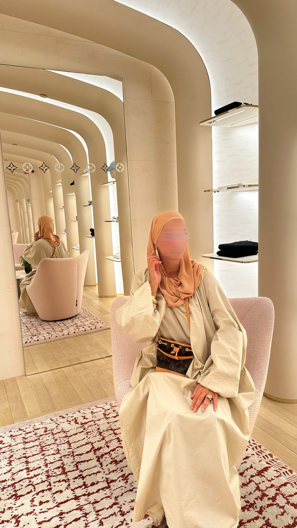ROBE POPELINE • BEIGE