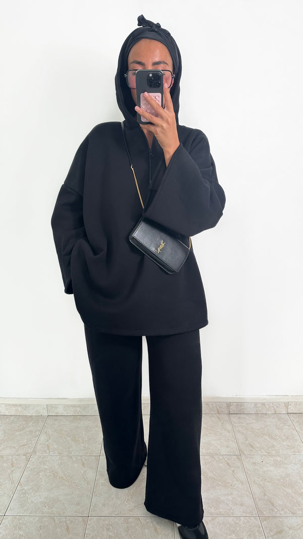 ENSEMBLE À CAPUCHE • NOIR