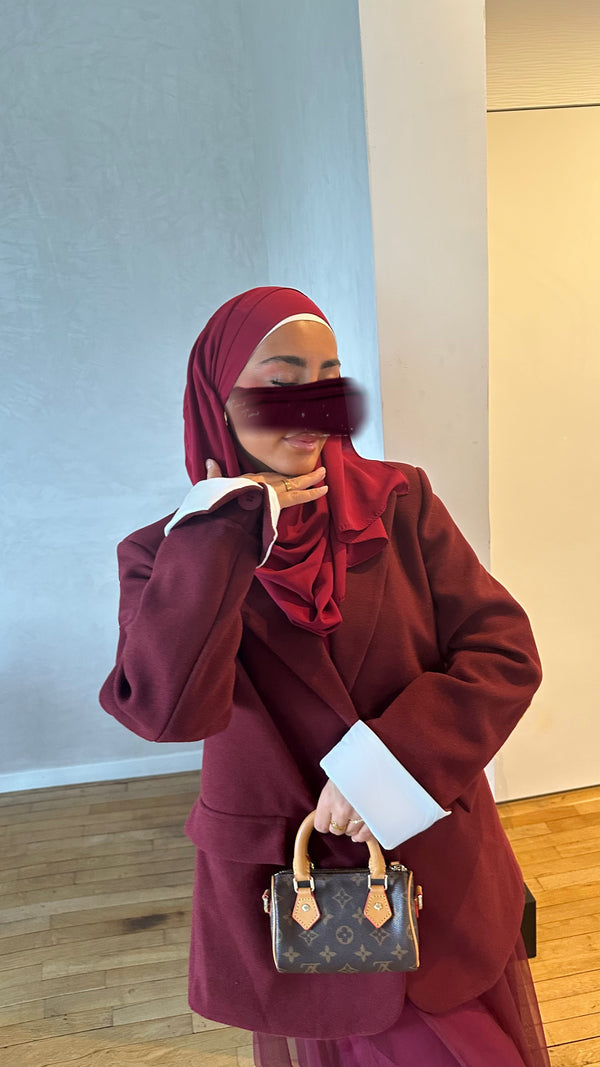BLAZER RETROUSSER • BORDEAUX