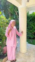BURKINI À ZIP • ROSE
