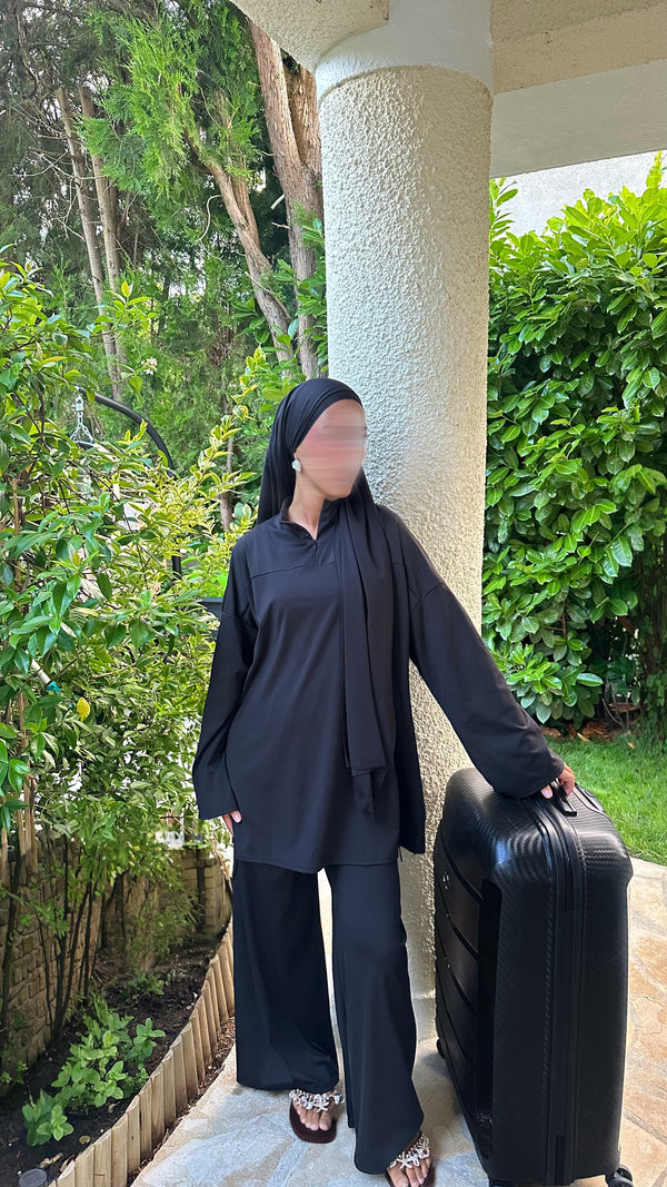 BURKINI À ZIP • NOIR