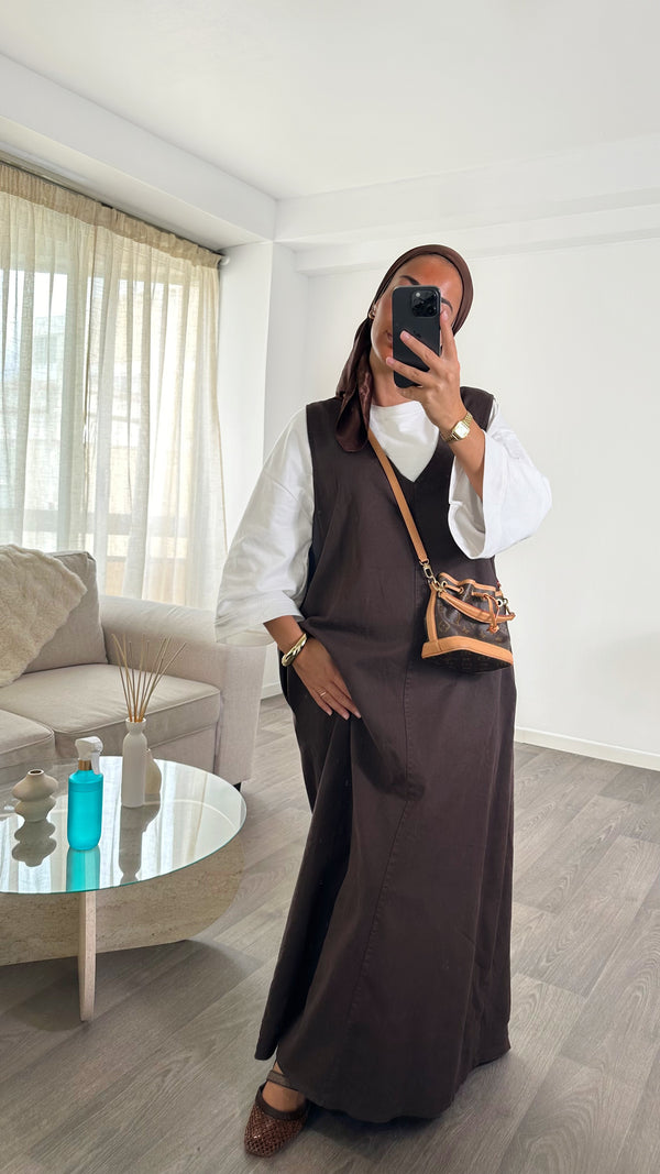 ROBE EN JEAN• MARRON