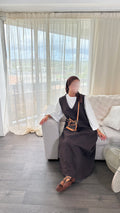 ROBE EN JEAN• MARRON