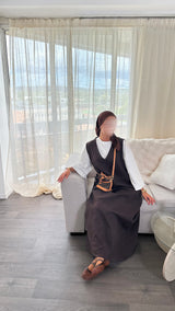 ROBE EN JEAN• MARRON
