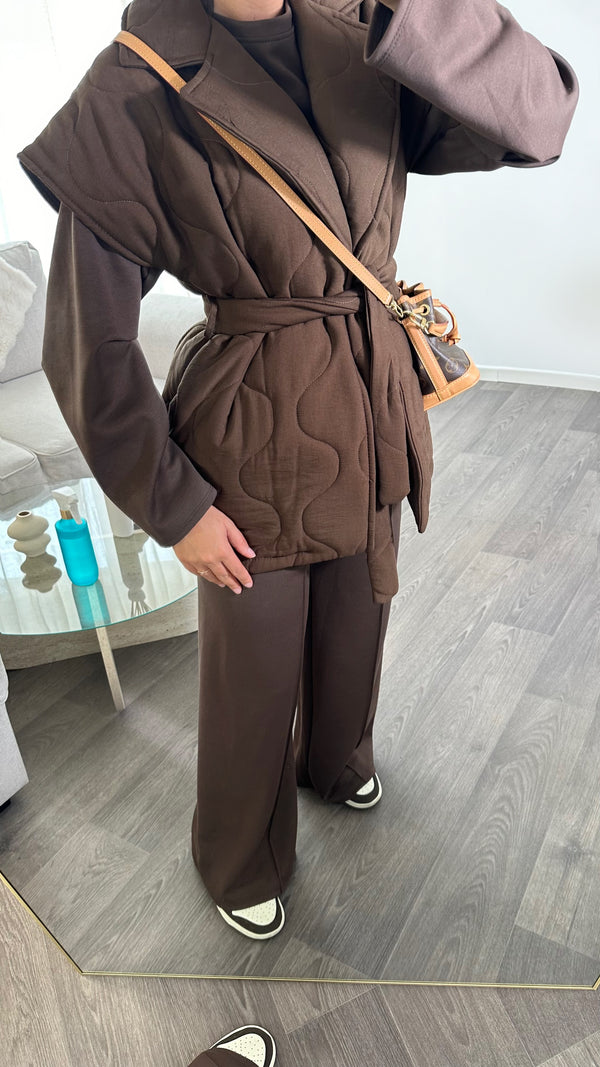 VESTE MATELASSÉE • MARRON