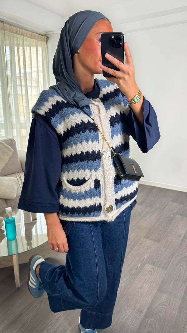 TOP RAYÉ • BLEU