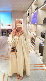 ROBE POPELINE • BEIGE