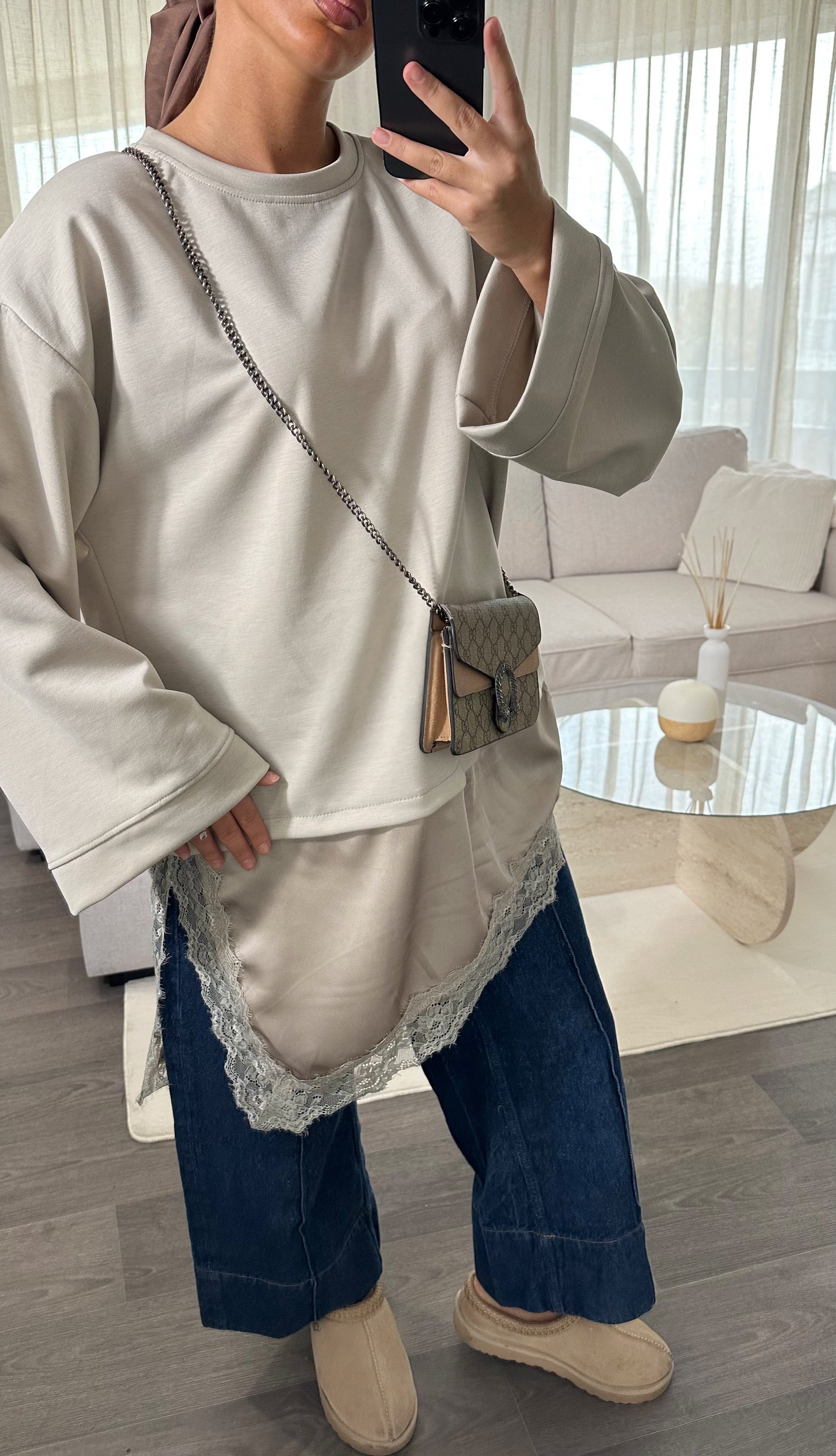 TOP DENTELLE • BEIGE