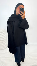 PULL ÉCHARPE • NOIR