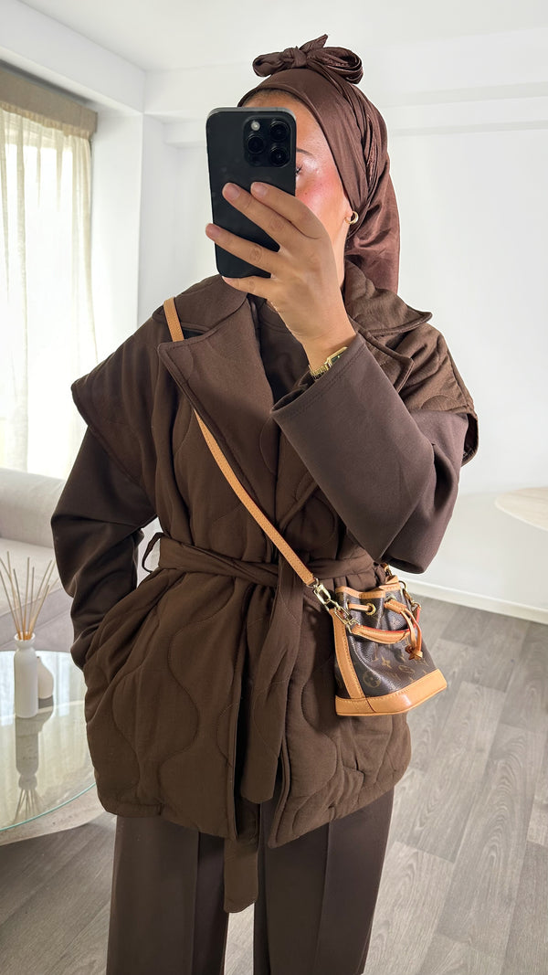 VESTE MATELASSÉE • MARRON