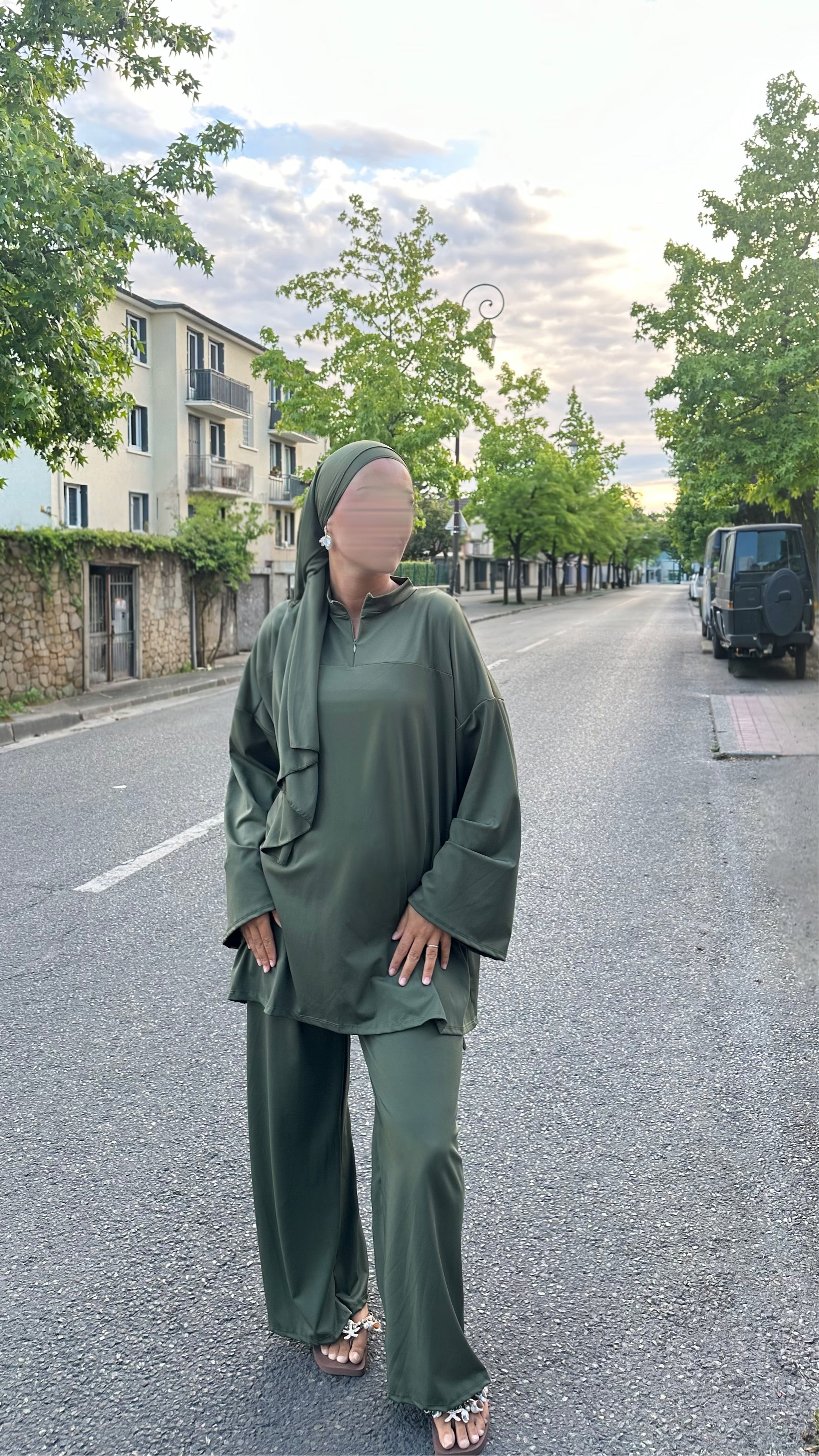 BURKINI À ZIP • KAKI