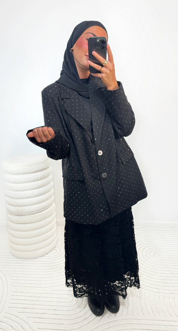 BLAZER PAILLETTÉ • NOIR