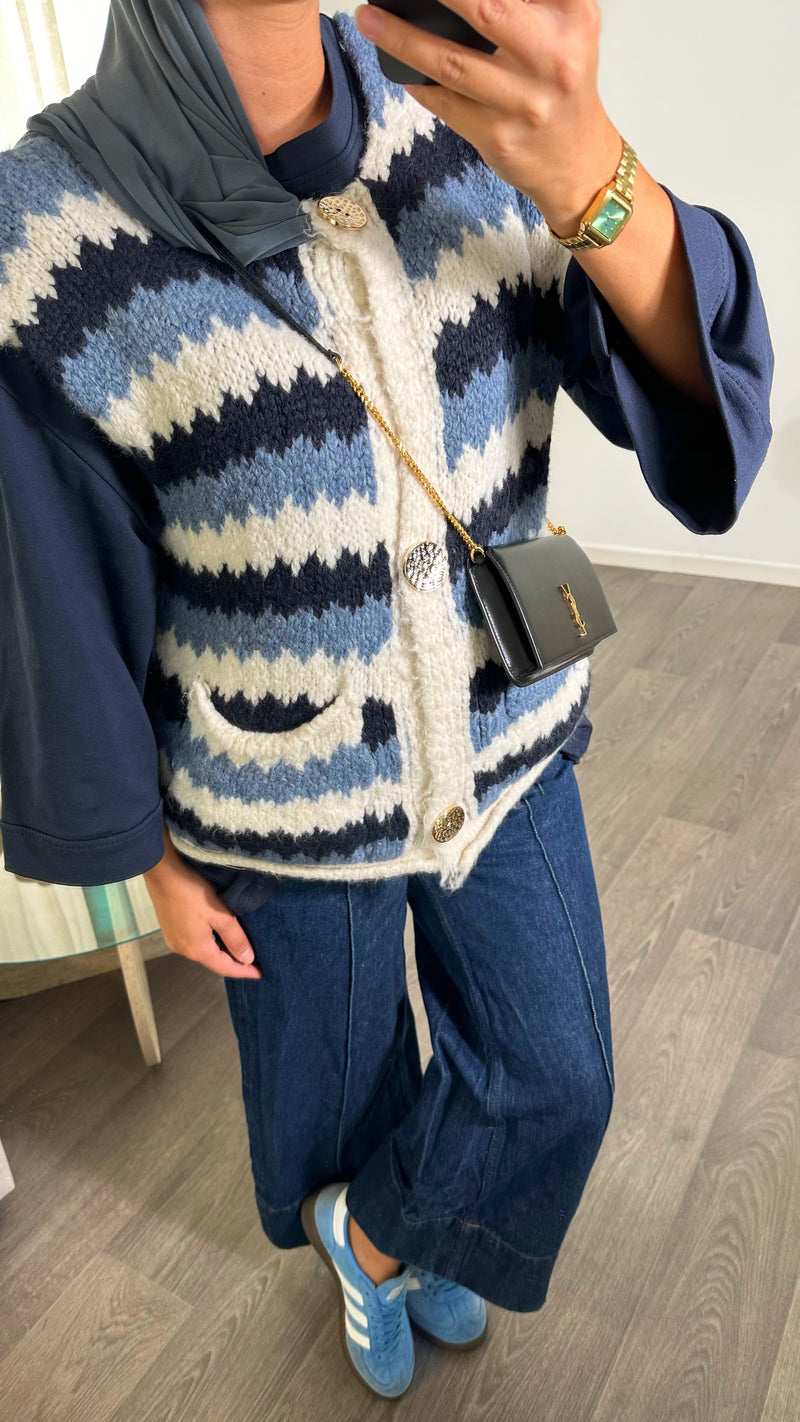 TOP RAYÉ • BLEU