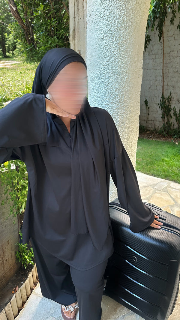 BURKINI À ZIP • NOIR
